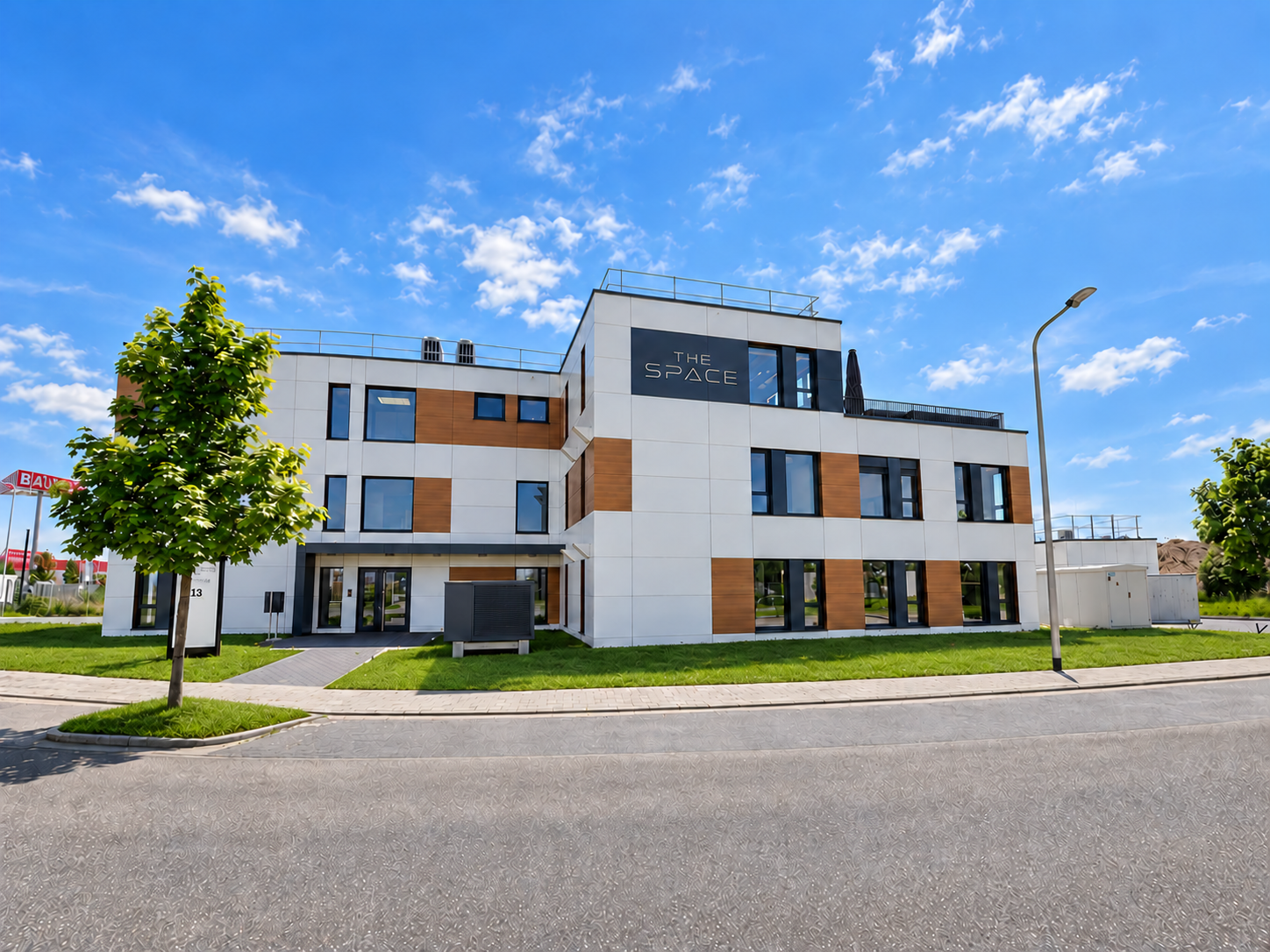 Außenansicht innospace im Gewerbegebiet Nord in Haßloch