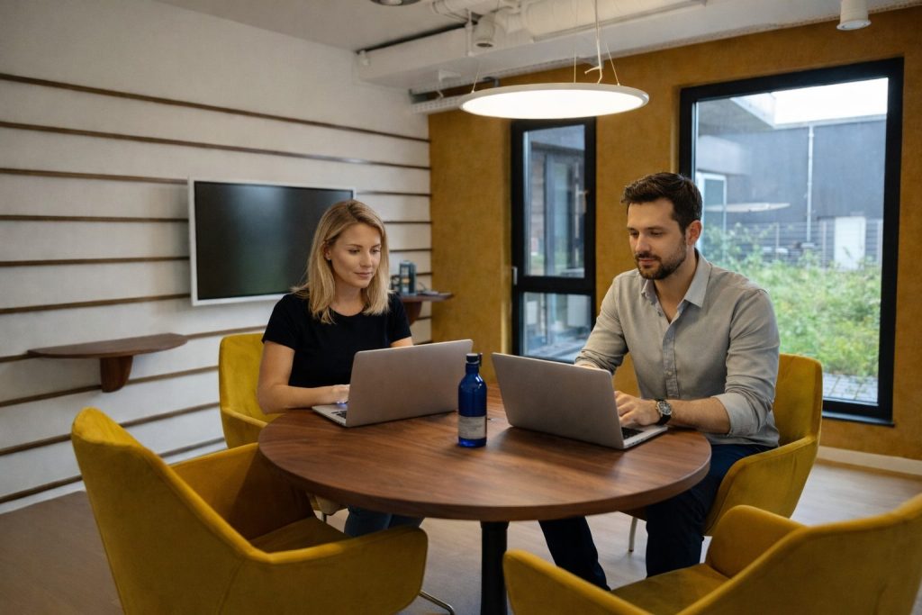innospace coworking meetingraum klein konzentrierte arbeit
